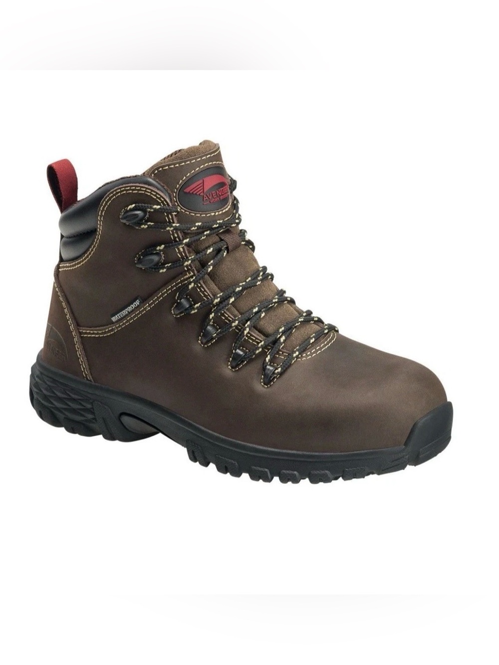 Avenger Women's 6" Flight Mid Alloy Toe EH Waterproof Work Boot Brown